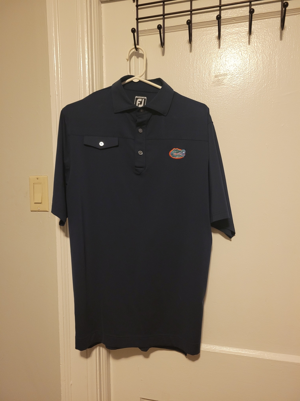 FootJoy Navy Florida Gators Short-Sleeve Polo
